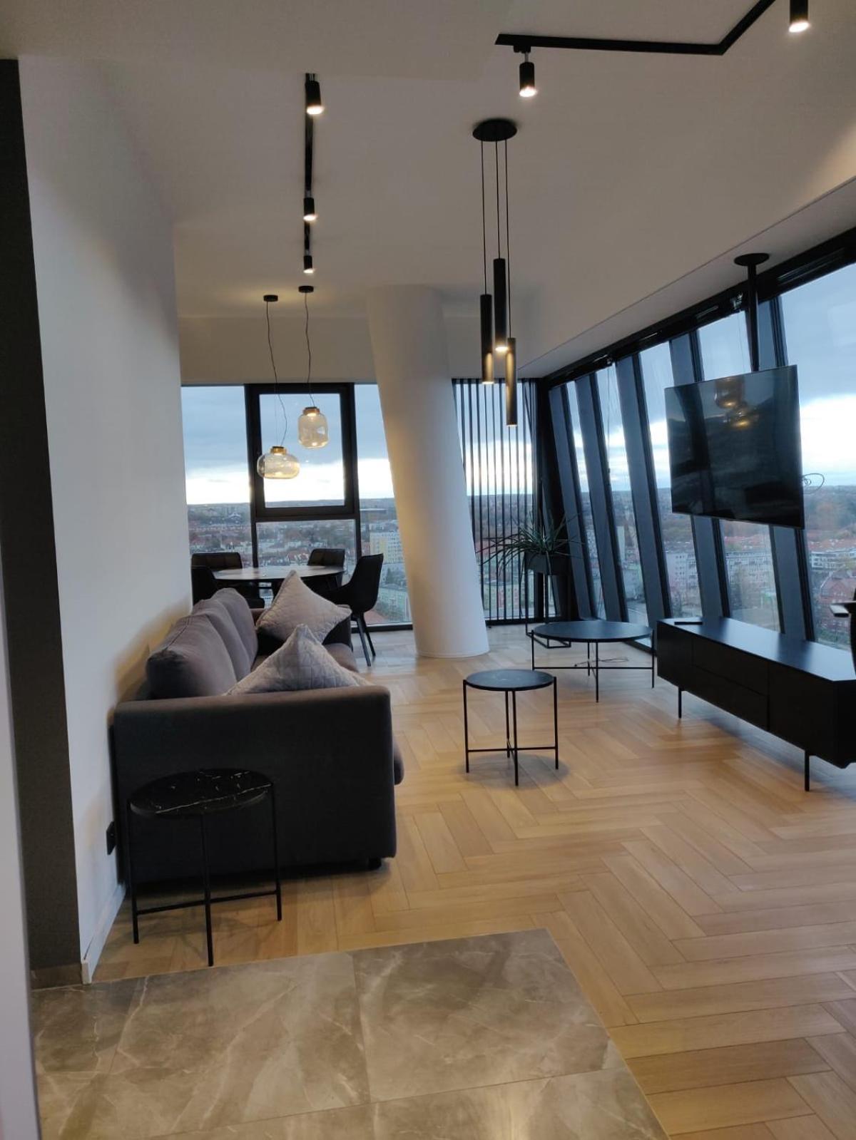 Hanza Tower Szczecin Sky Apart 18Th Floor A Apartman Kültér fotó